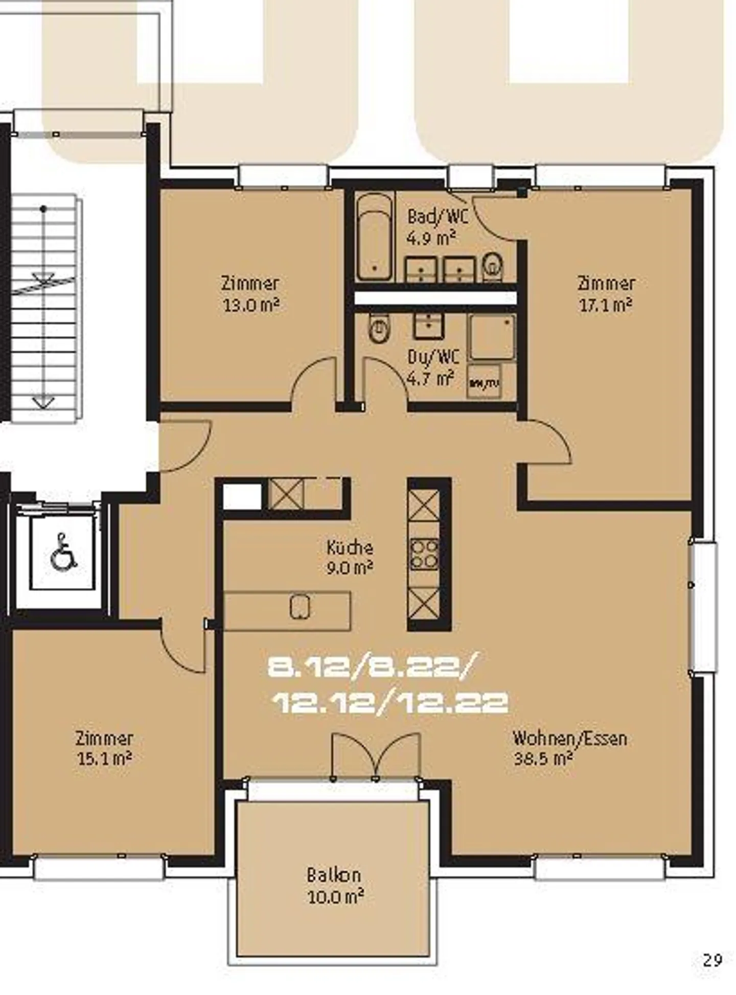 Modernes Apartment mit Terrasse - Foto 10 von 10