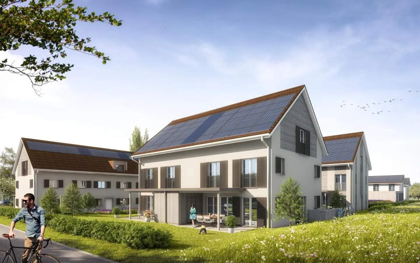 Maison familiale jumelée neuve dans la campagne - Photo 2 sur 8