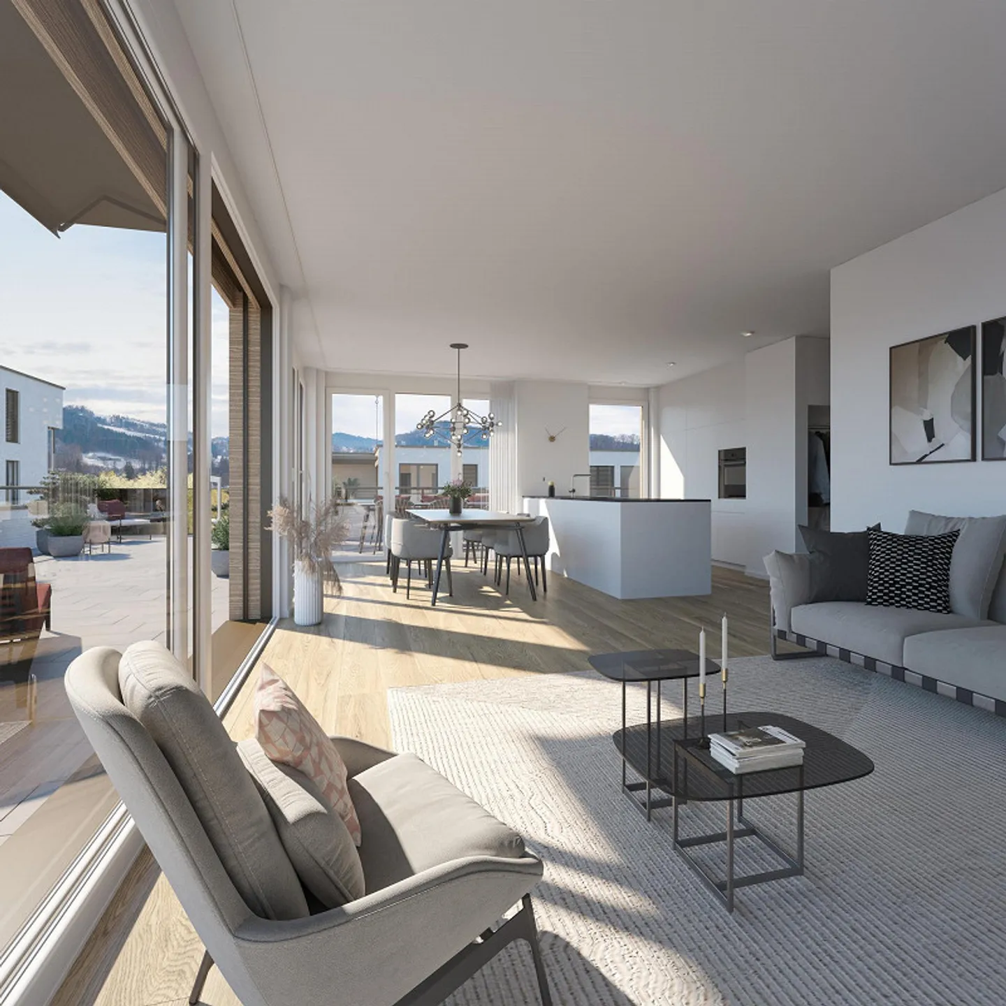 Prima occupazione di appartamenti con 3,5 stanze nel quartiere Bruggen - Foto 4 di 6