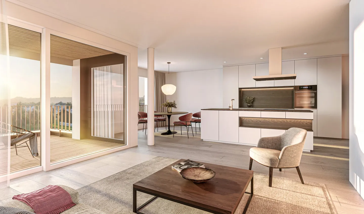 Neubauwohnung mit unverbaubarem Weitblick - Foto 3 von 4