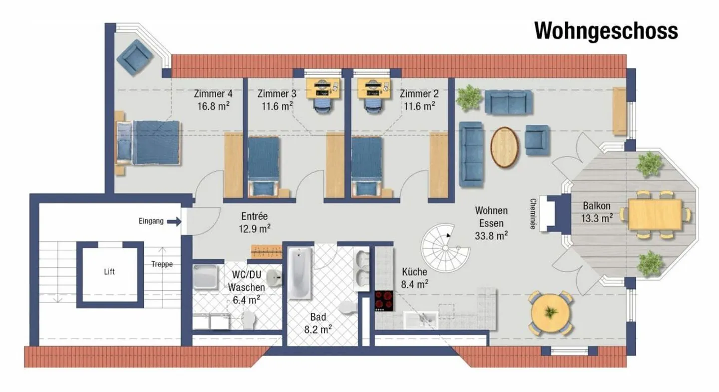 Maisonette 4.5 camere elegante - Foto 10 di 11