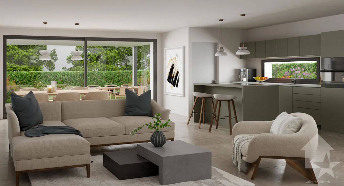 Collombey, nuovo progetto di una villa di 5.5 stanze - Foto 3 di 12