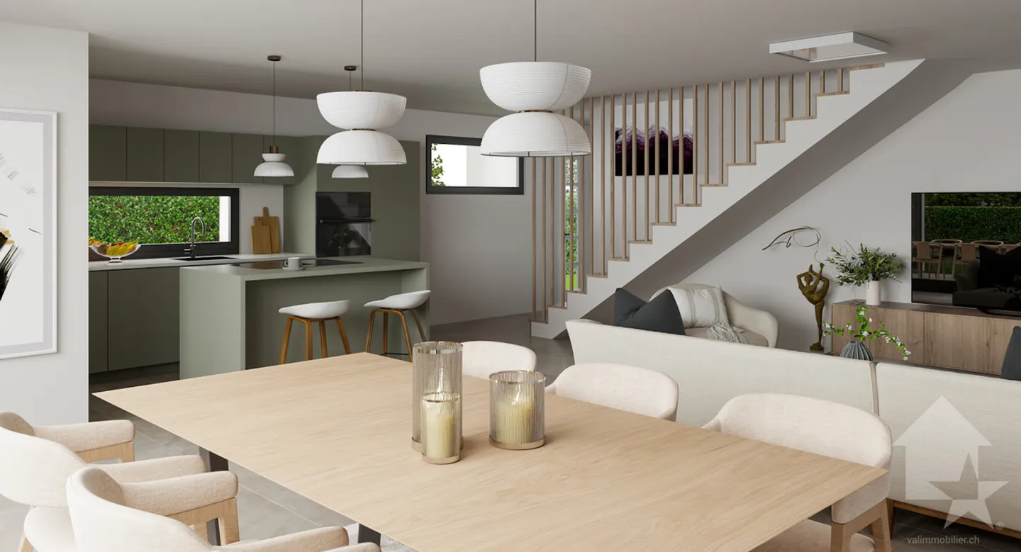 Collombey, nuovo progetto di una villa di 5.5 stanze - Foto 4 di 12