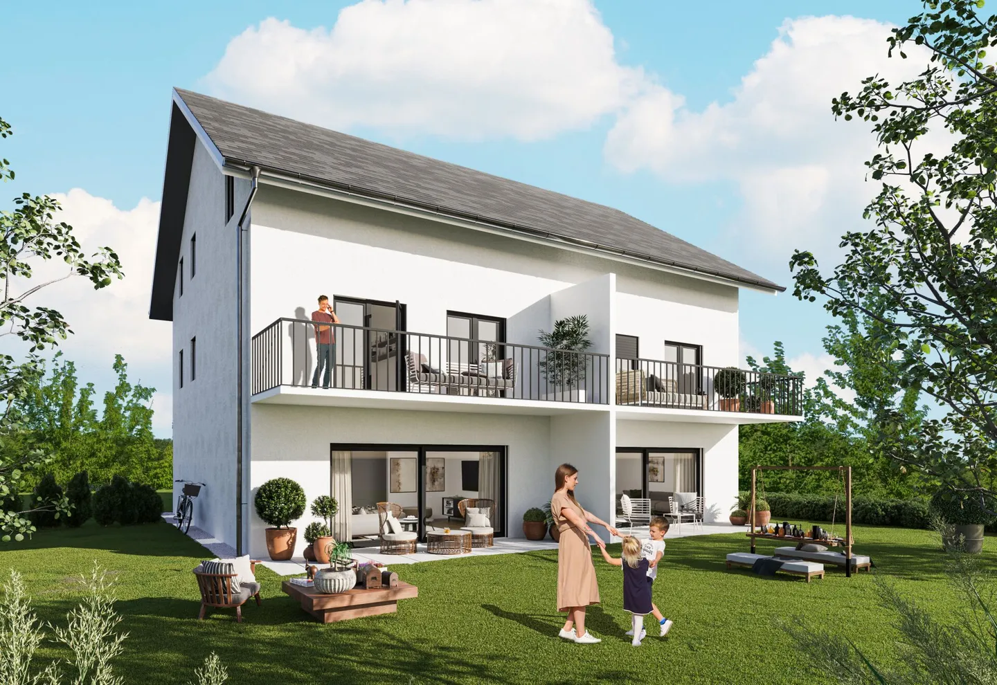 Moderna casa bifamiliare con carport - Foto 1 di 14