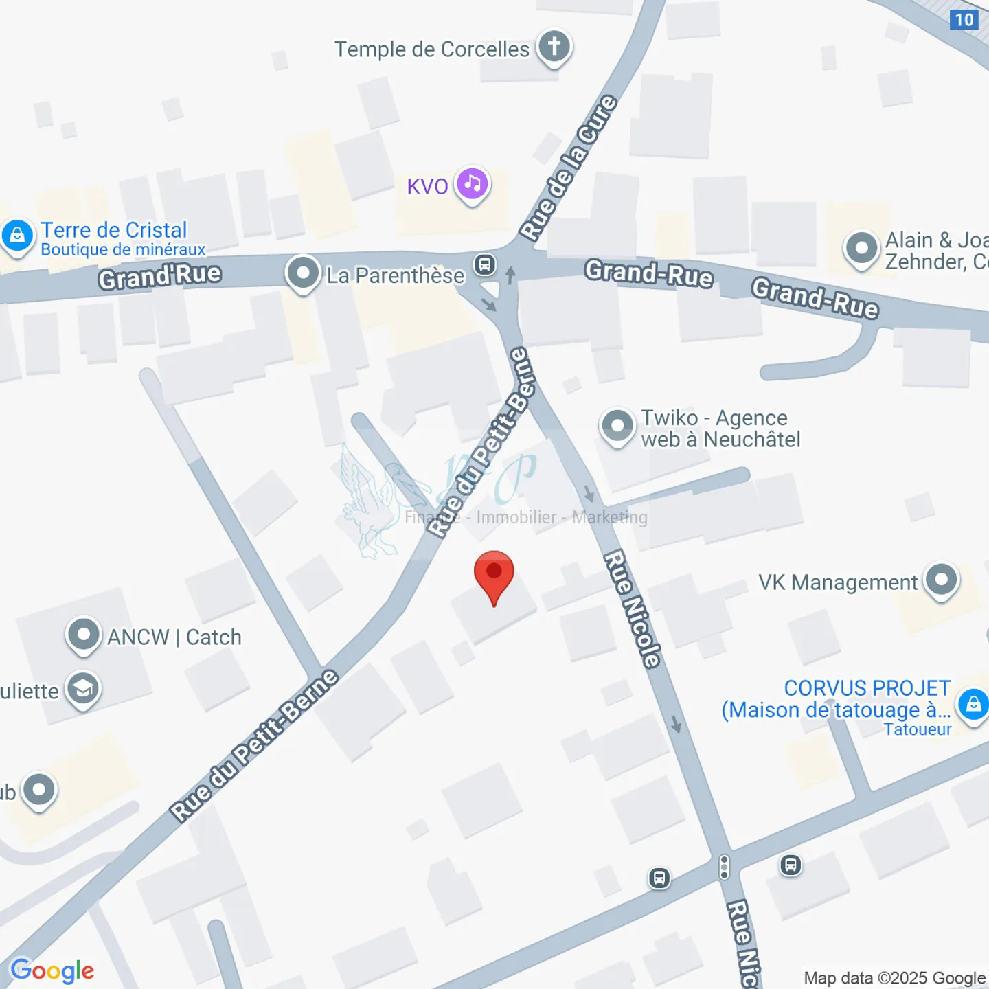 An outdoor parking space is available for rent in Corcelles - Photo 2 of 2