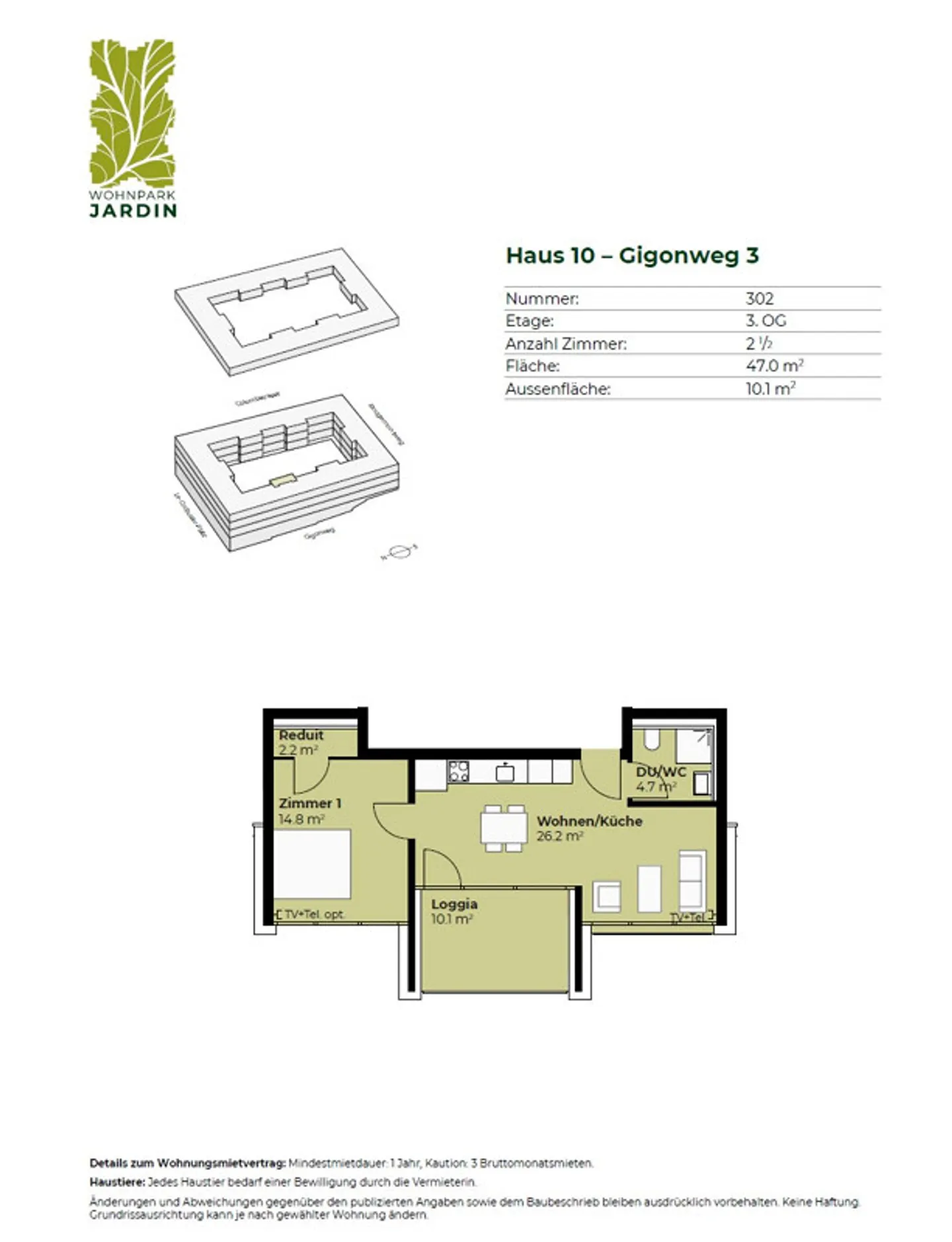 Appartement lumineux de 2,5 pièces au 3ème étage - Photo 9 sur 9