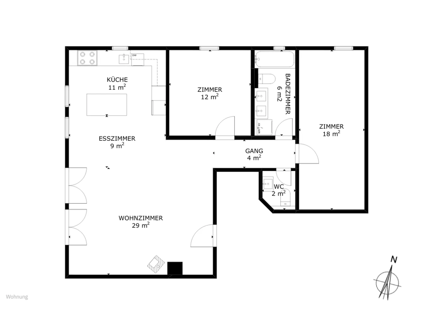 Zentrale 3.5-Zimmer-Wohnung in Oberrieden - Foto 10 von 11