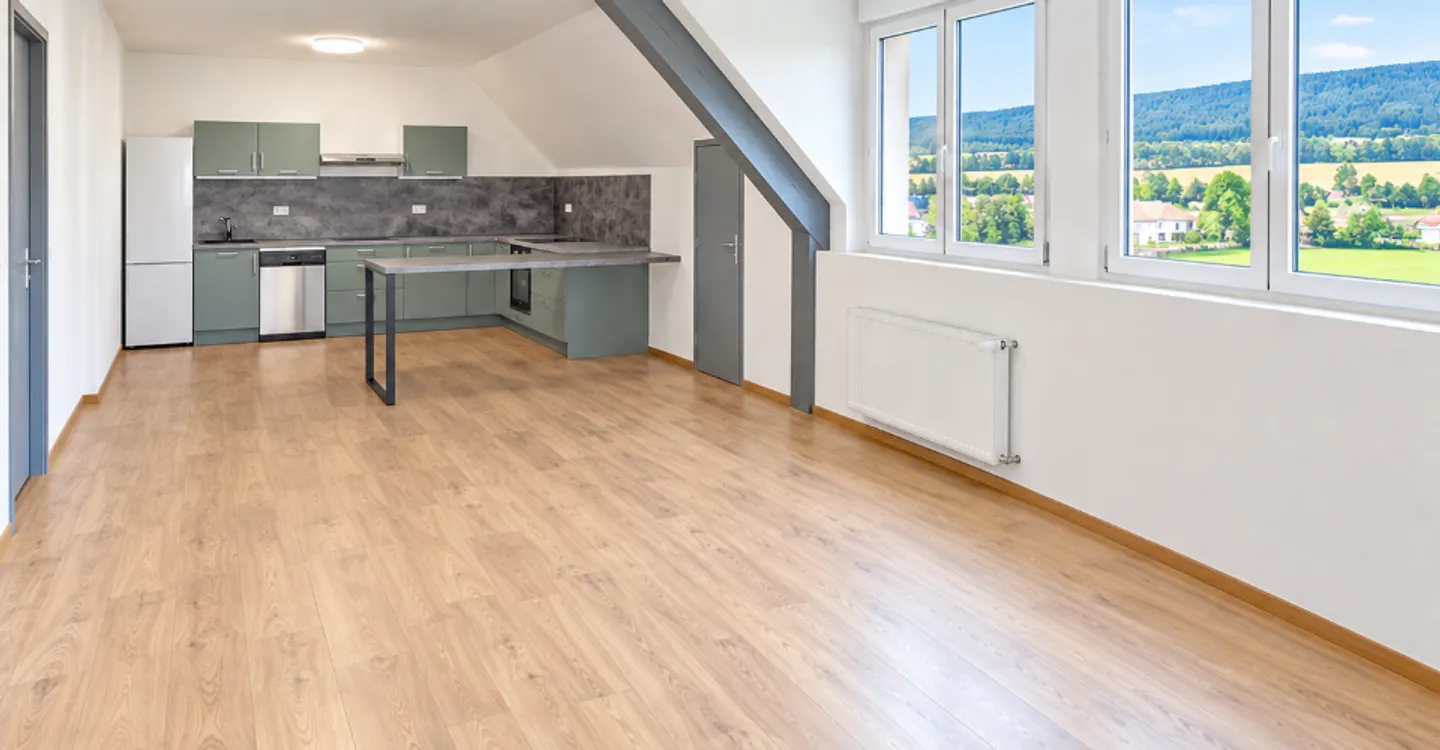 Geräumiges Loft zur Miete in Courtedoux - Foto 2 von 11