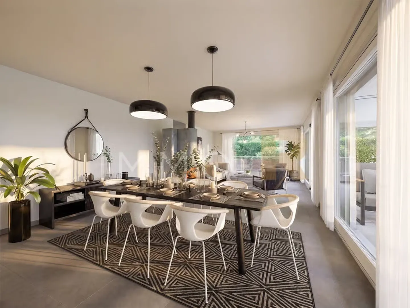 Geräumige Wohnung - Terrasse, Garten mit ungehindertem Blick auf den Moléson - Foto 4 von 13
