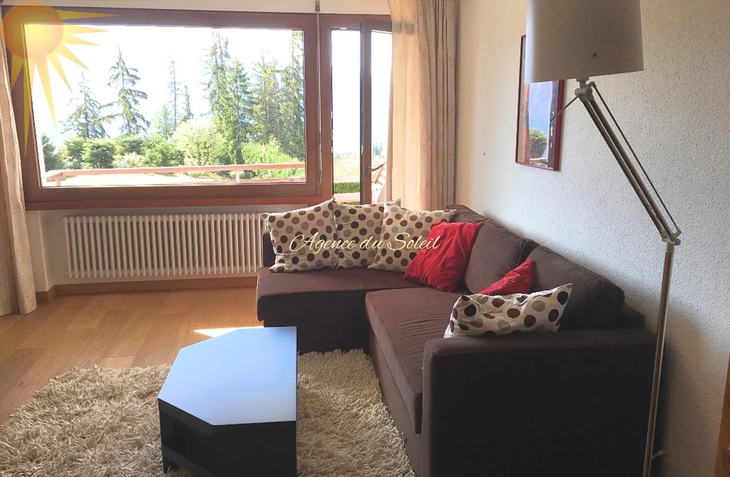 Rent for the whole year (from April 1): Very nice 2.5-room apartment with a stunning view of the Valais Alps! - Photo 4 of 12