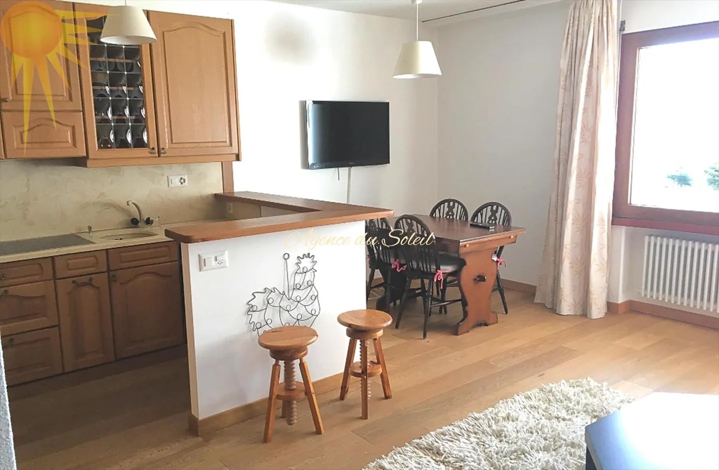 Rent for the whole year (from April 1): Very nice 2.5-room apartment with a stunning view of the Valais Alps! - Photo 5 of 12