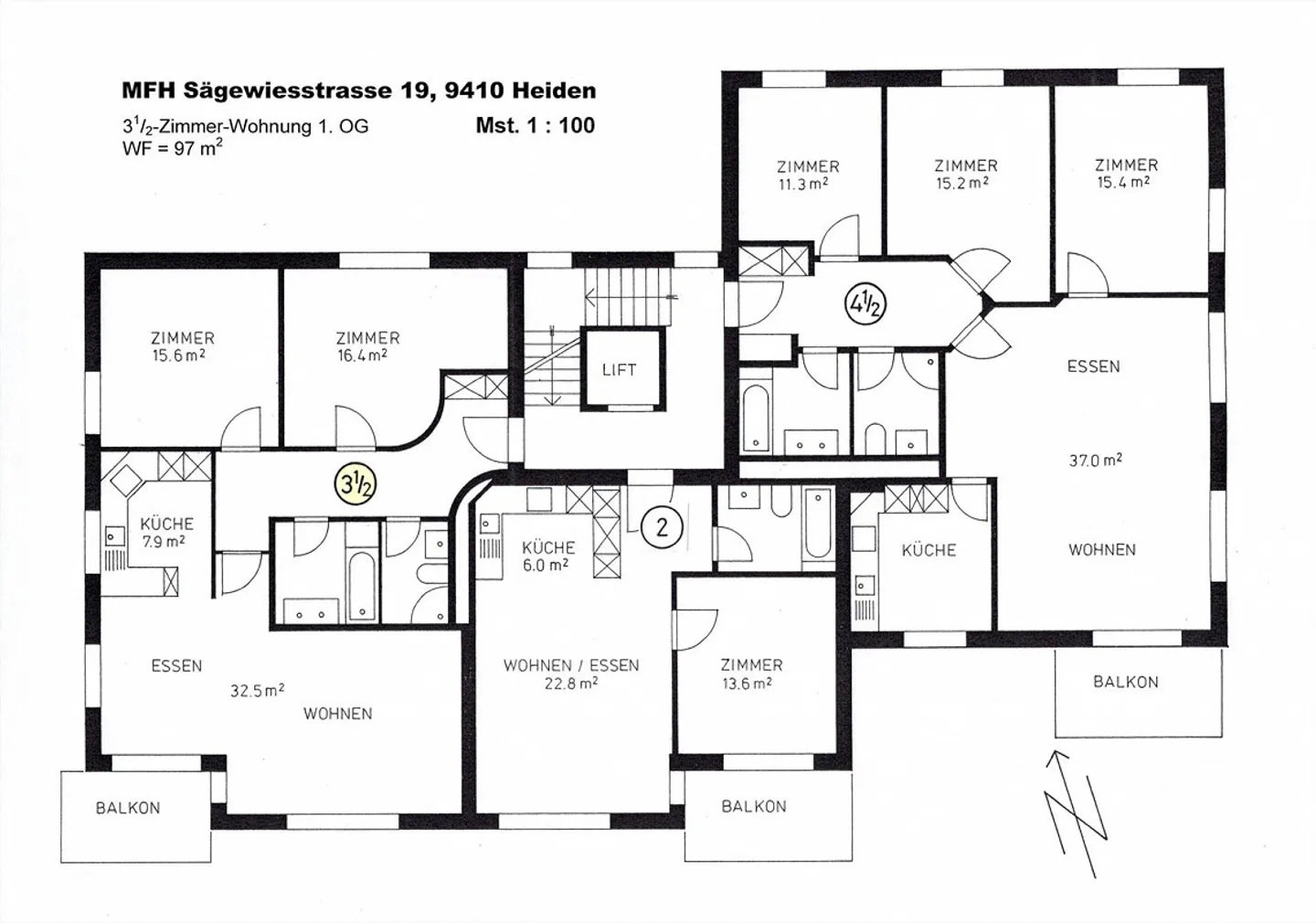 Appartement spacieux de 3,5 pièces avec vue sur la verdure - Photo 14 sur 14