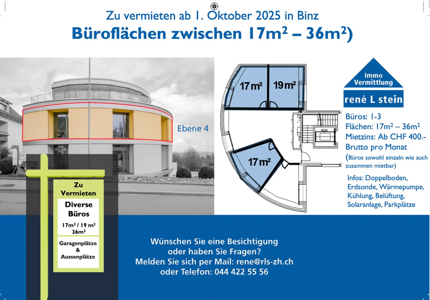 Ruhig, Lüftung, Doppelboden, Wärmepumpe, Solar, Lift, Steuergünstig - Foto 1 von 3