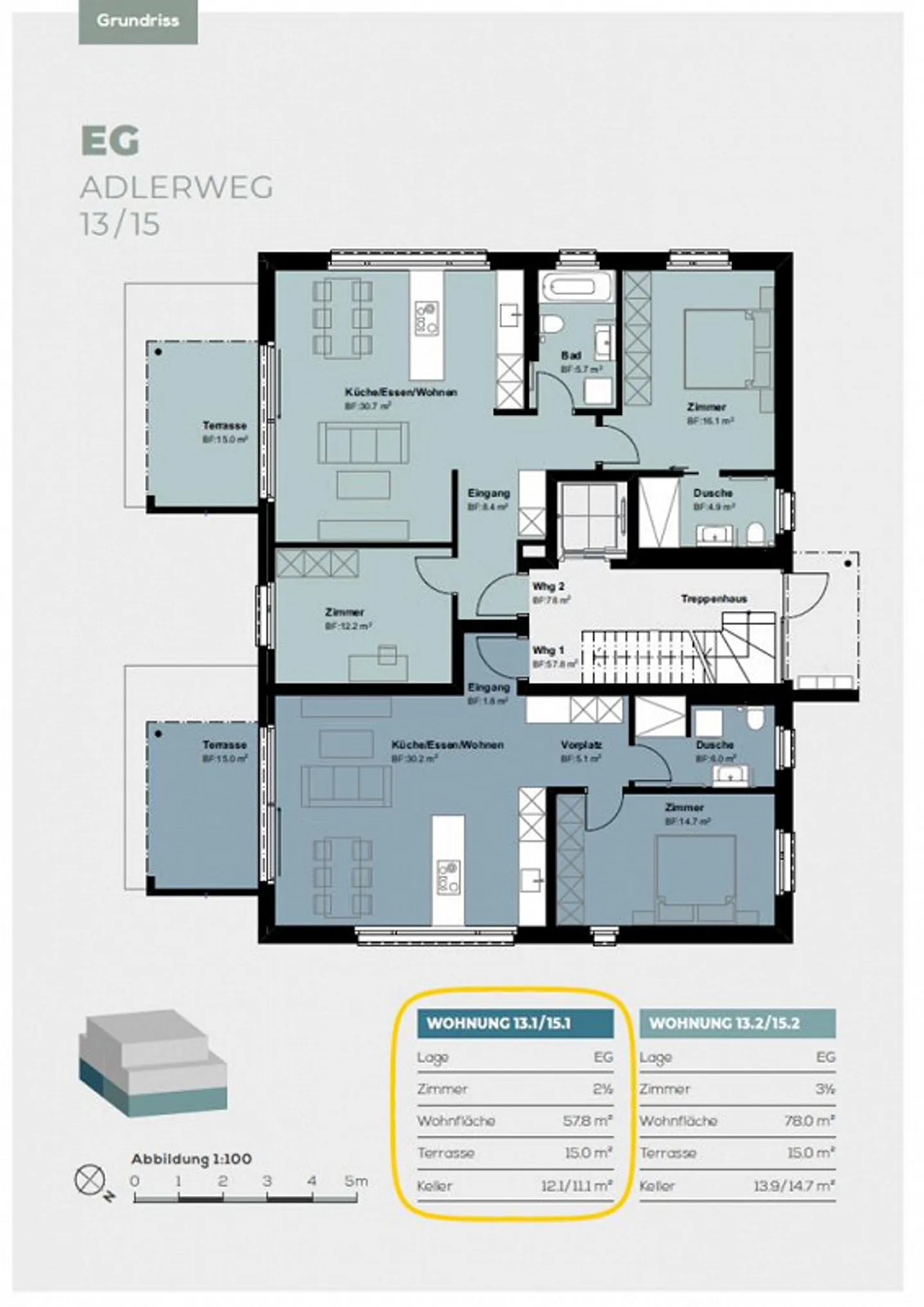 Appartement de 2,5 pièces au rez-de-chaussée dans Adlerweg - Photo 12 sur 12