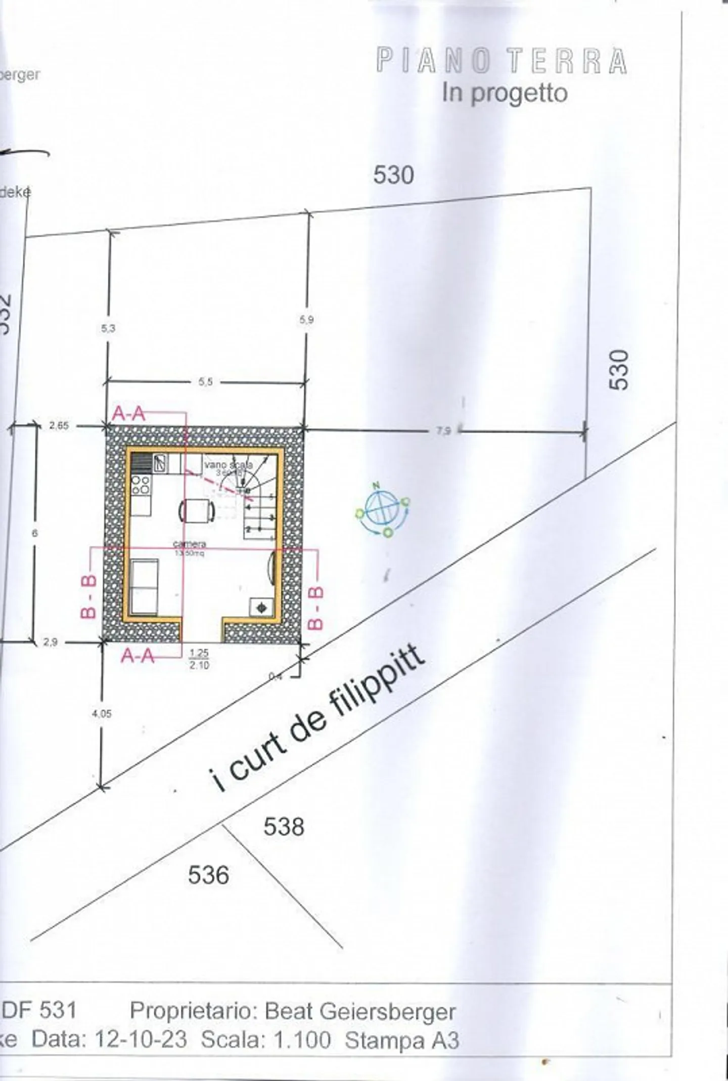 «Dorfrustico zum Ausbauen mit kleinem  Garten mit zwei Bauprojekten / rustico di nucleo da riattare con piccolo giardino con due progetti» - Foto 24 di 34