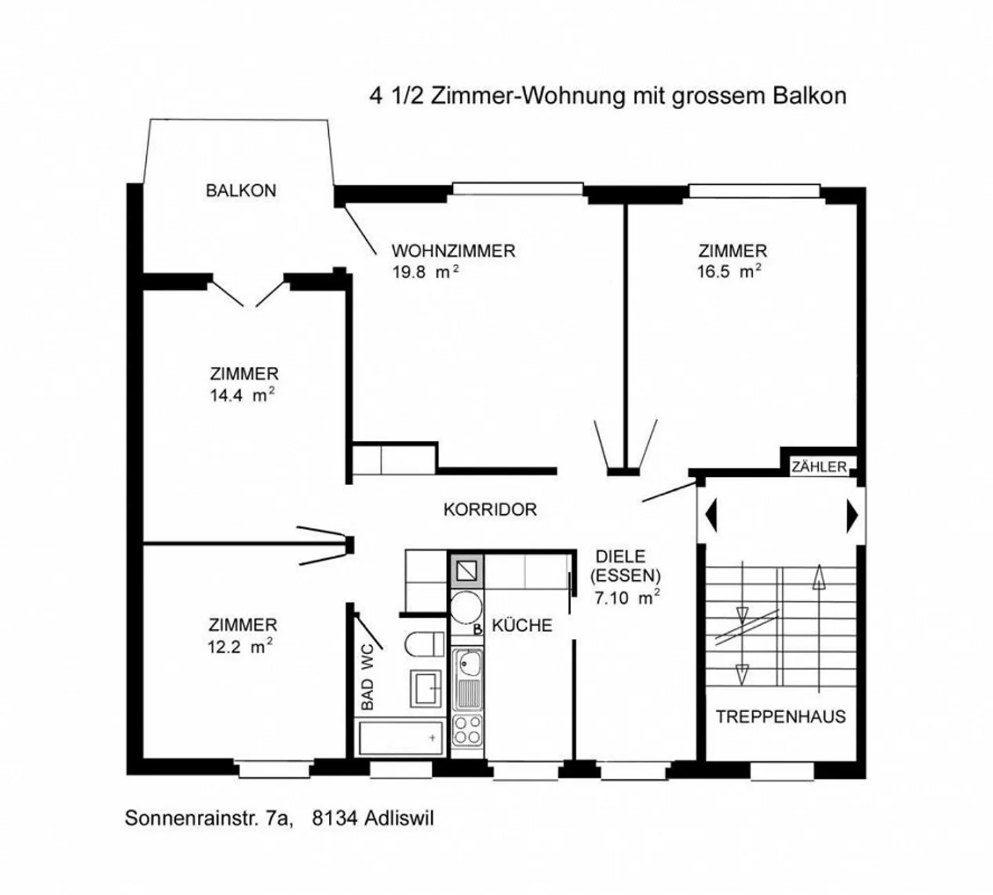 Grosszügige 4.5-Zimmerwohnung in gepflegter Liegenschaft zu vermieten - Photo 9 of 9