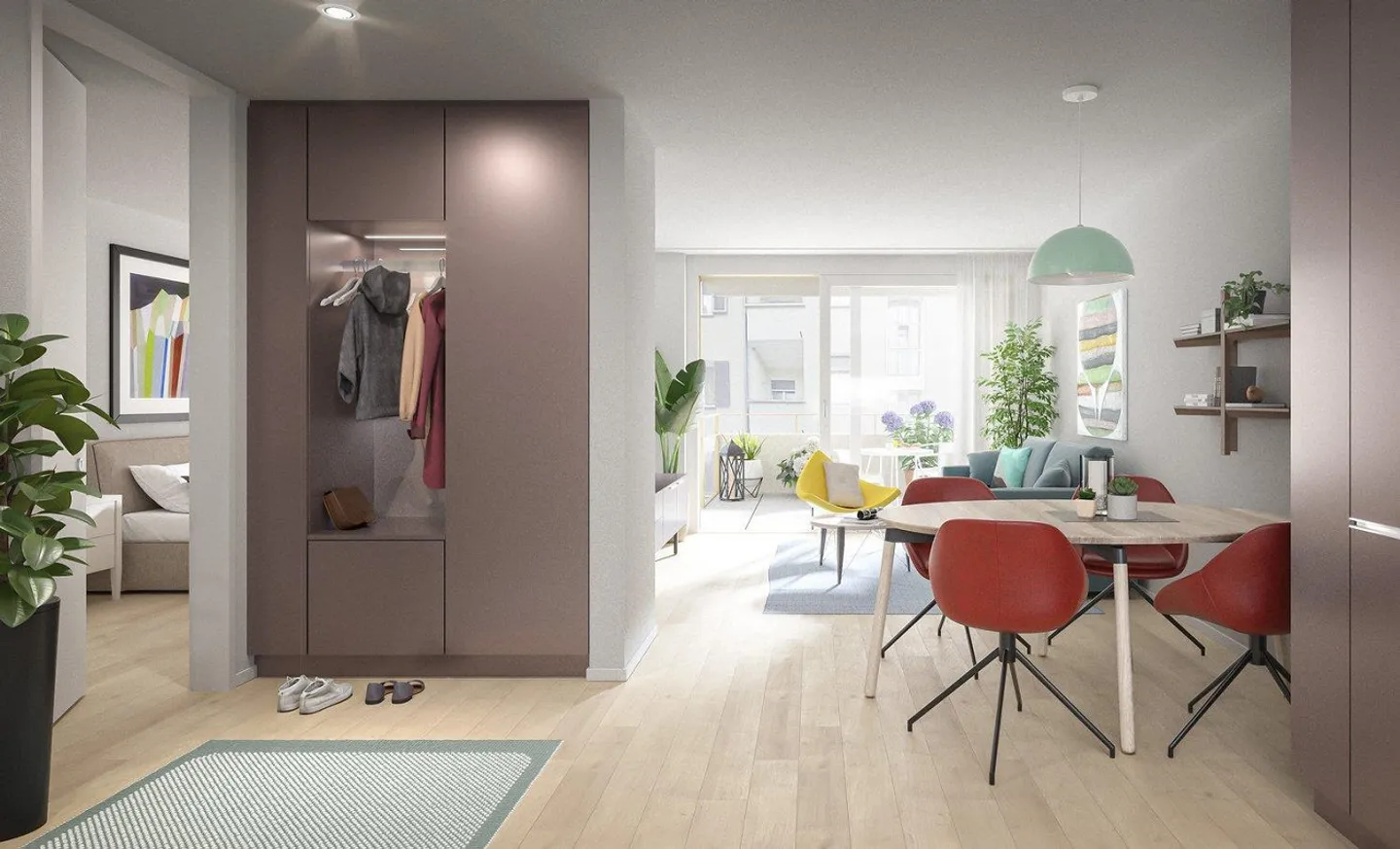 Moderno appartamento di 2,5 stanze con balcone e giardino a Biel/Bienne - Foto 2 di 6