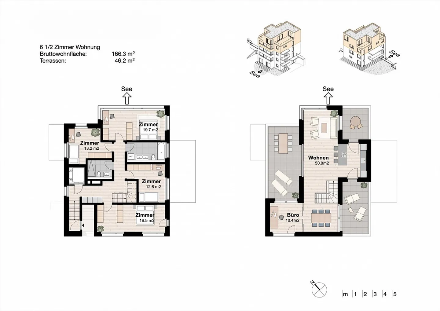 Nuova costruzione: Duplex attico moderno di 6,5 stanze con vista lago stupenda - Foto 4 di 4