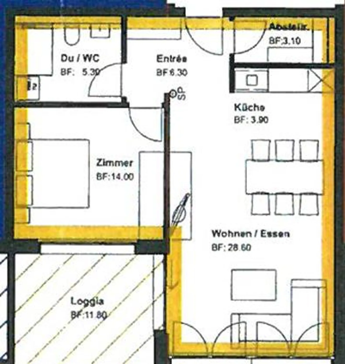 Appartement de 2,5 pièces bien entretenu au rez-de-chaussée à louer - Photo 8 sur 9