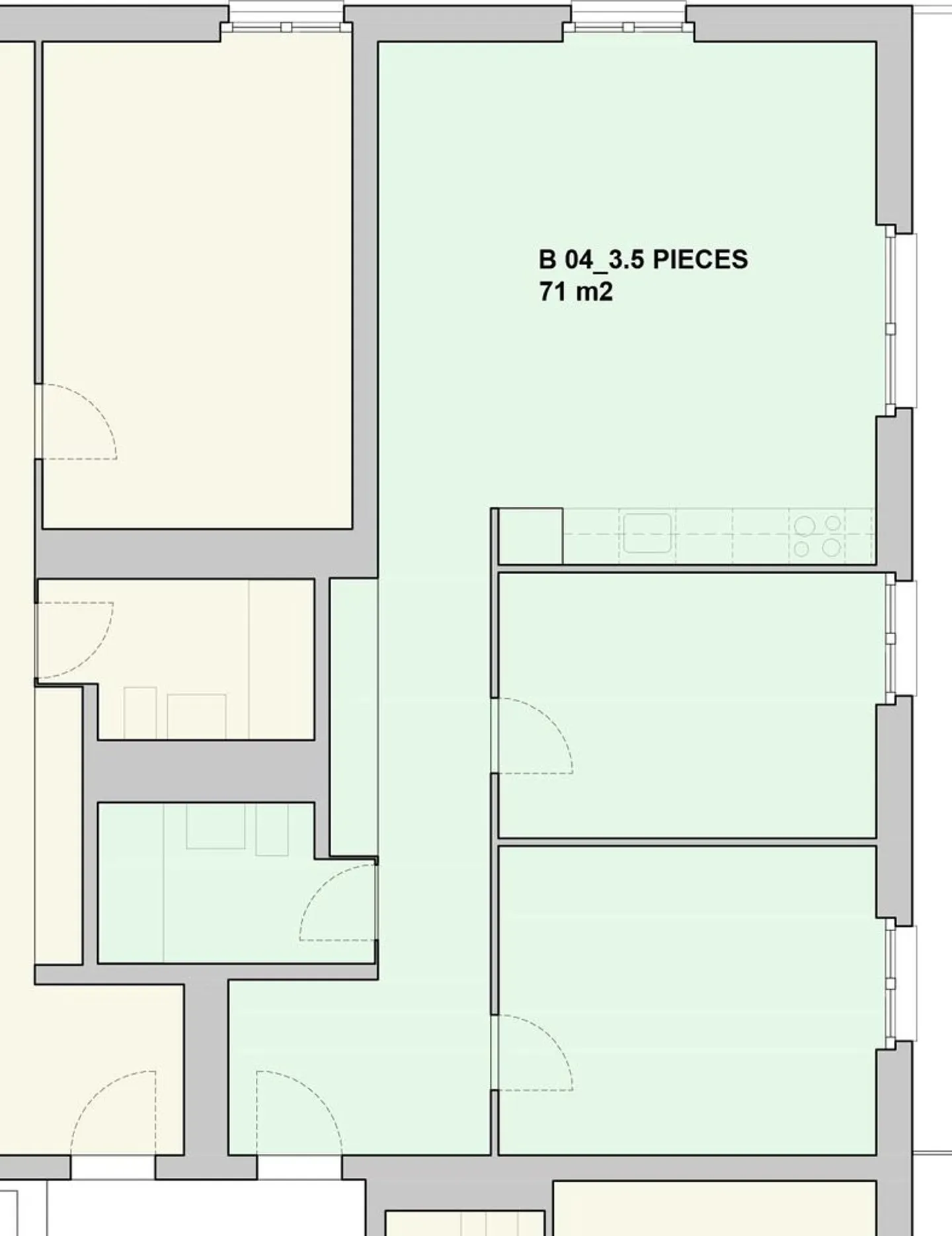 Schöne Wohnung mit großem Balkon - Foto 3 von 4
