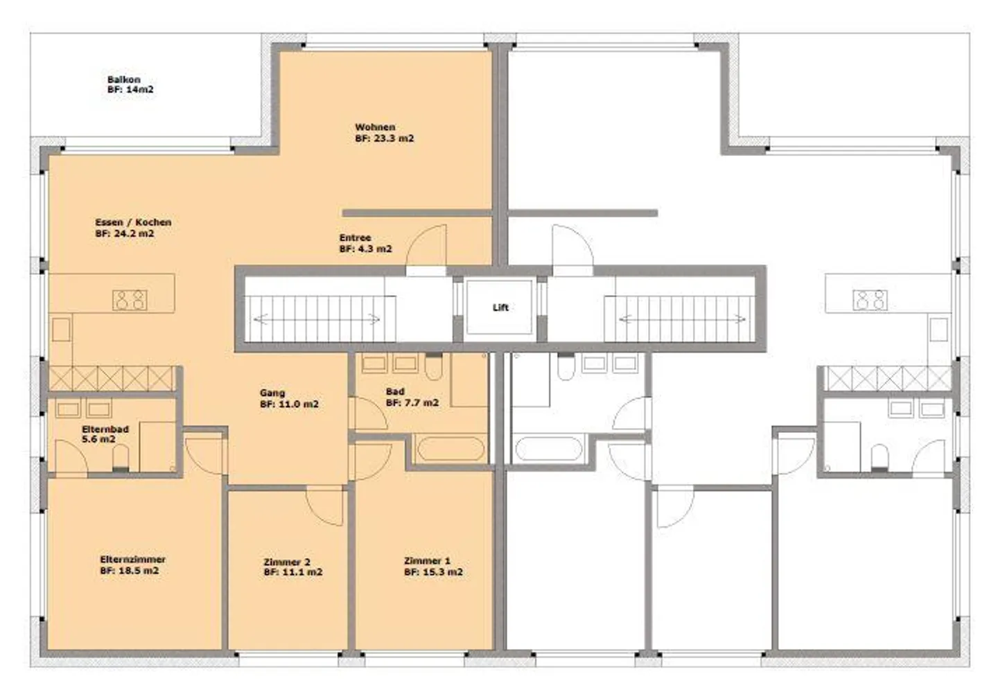 Aussergewöhnliches Penthouse mit Traumaussicht - Foto 12 von 12
