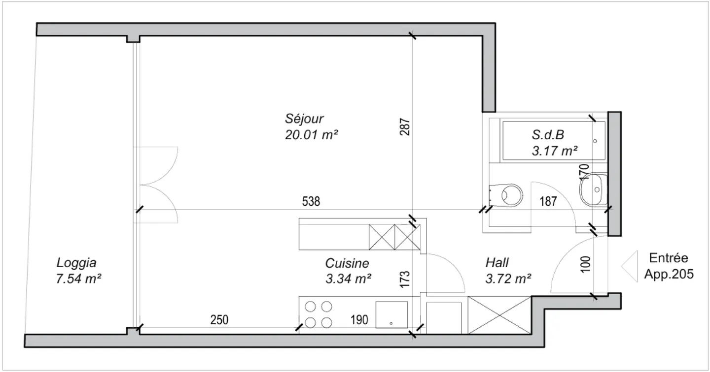 Joli appartement de 2 pièces à Vernier - Photo 2 sur 2