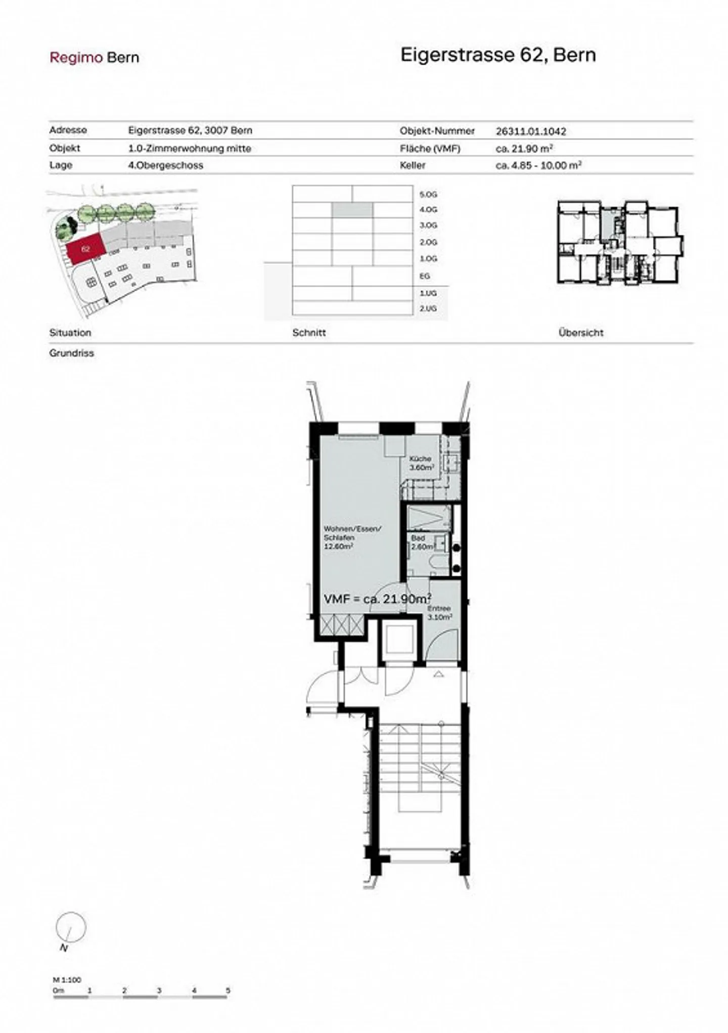Modernes Apartment nahe der Aare - Foto 5 von 6