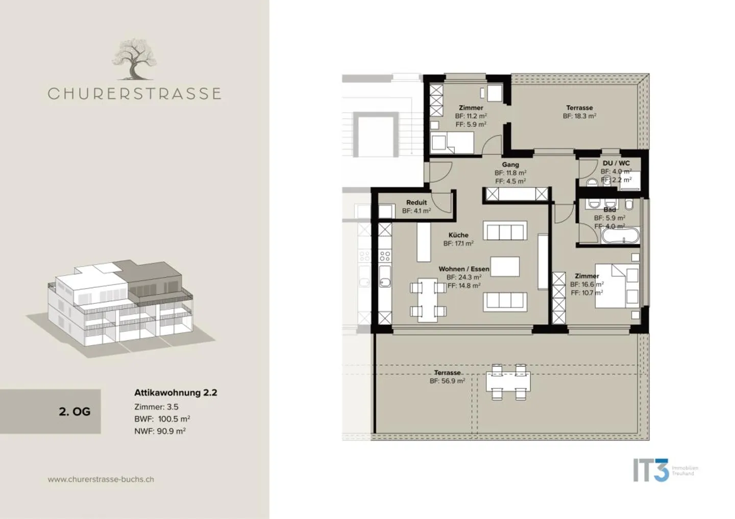 Confort et tranquillité réunis - Appartement en attique moderne pour les plus hautes exigences ! - Photo 11 sur 13