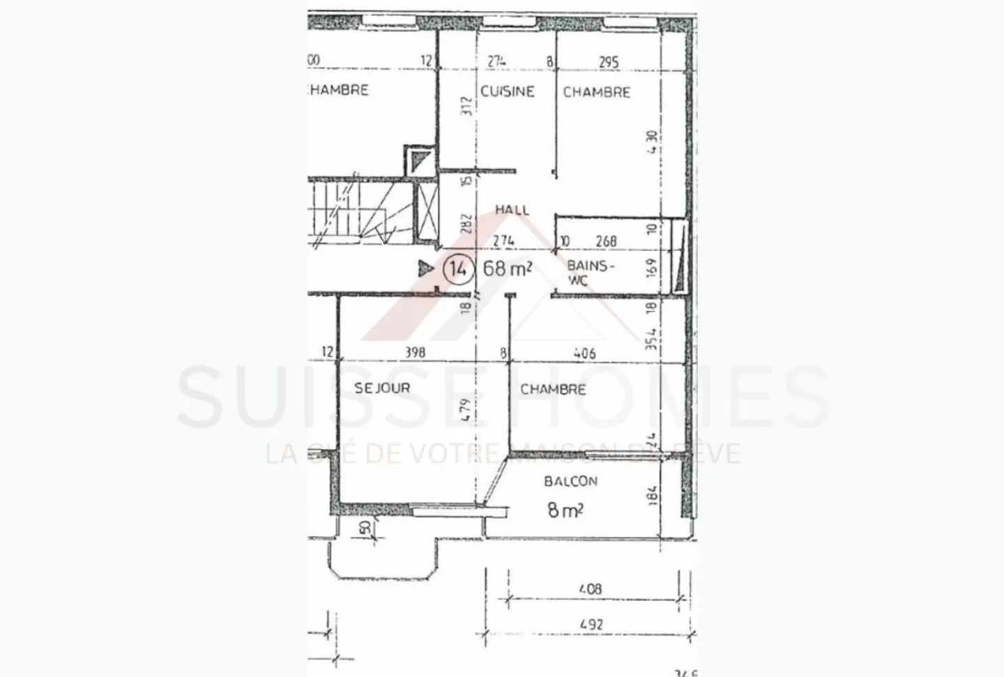 „Marly - 3,5 Zimmer renoviert im Jahr 2020 (ca. 68 m²) mit Südwestbalkon (ca. 8 m²) - optionale Innenparkplätze“ - Foto 2 von 19