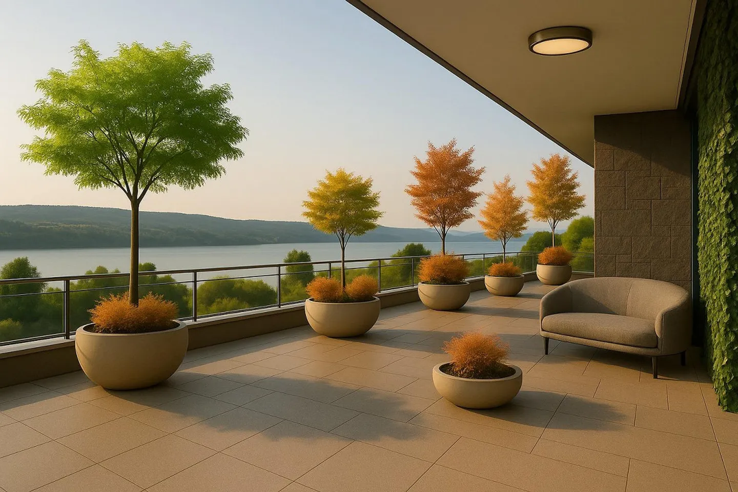 Viel Platz, eine grosse Terrasse und wunderschöne Seesicht - Foto 2 von 7