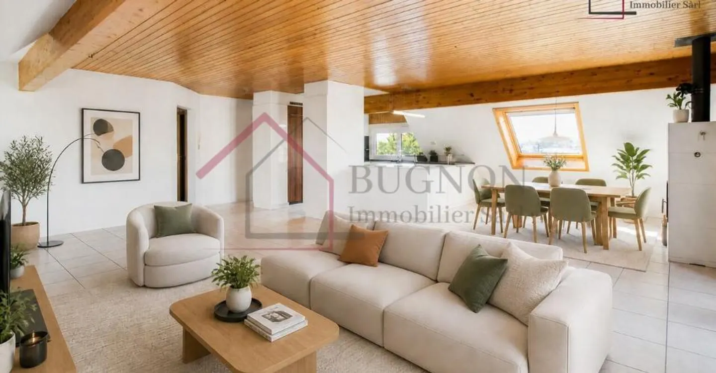 Geräumige 4,5 Zimmer mit privatem Aufzug - Zentrum von Romont - Foto 3 von 12