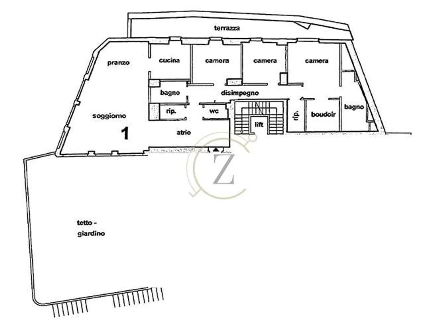 4.5 Room Apartment with Garden in Castagnola - Photo 13 of 13