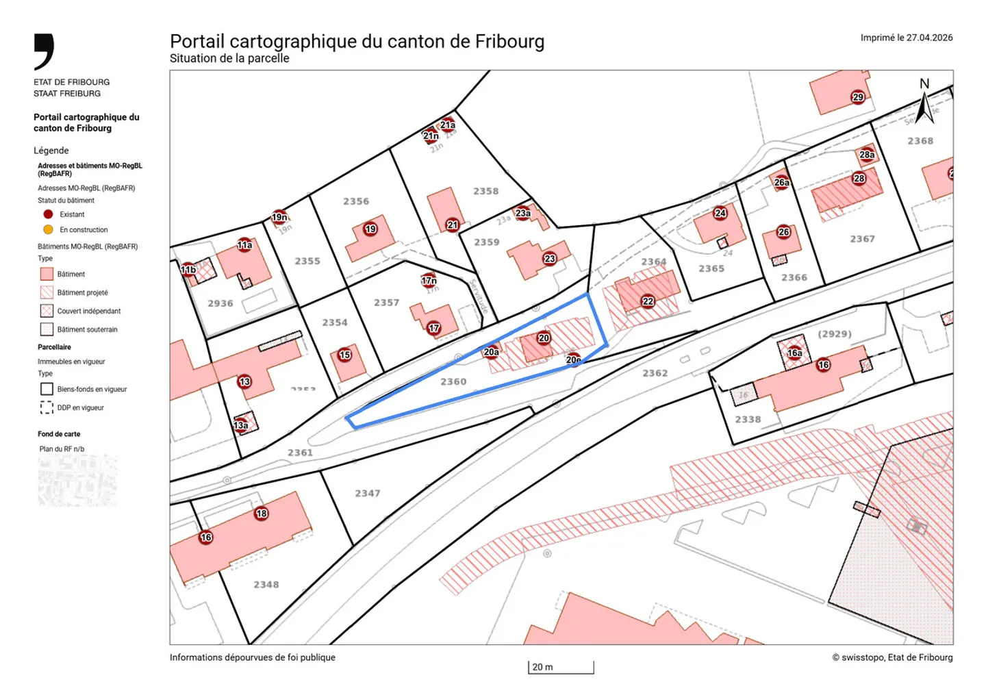 Plot in residential area in Avry-sur-Matran - Photo 4 of 5