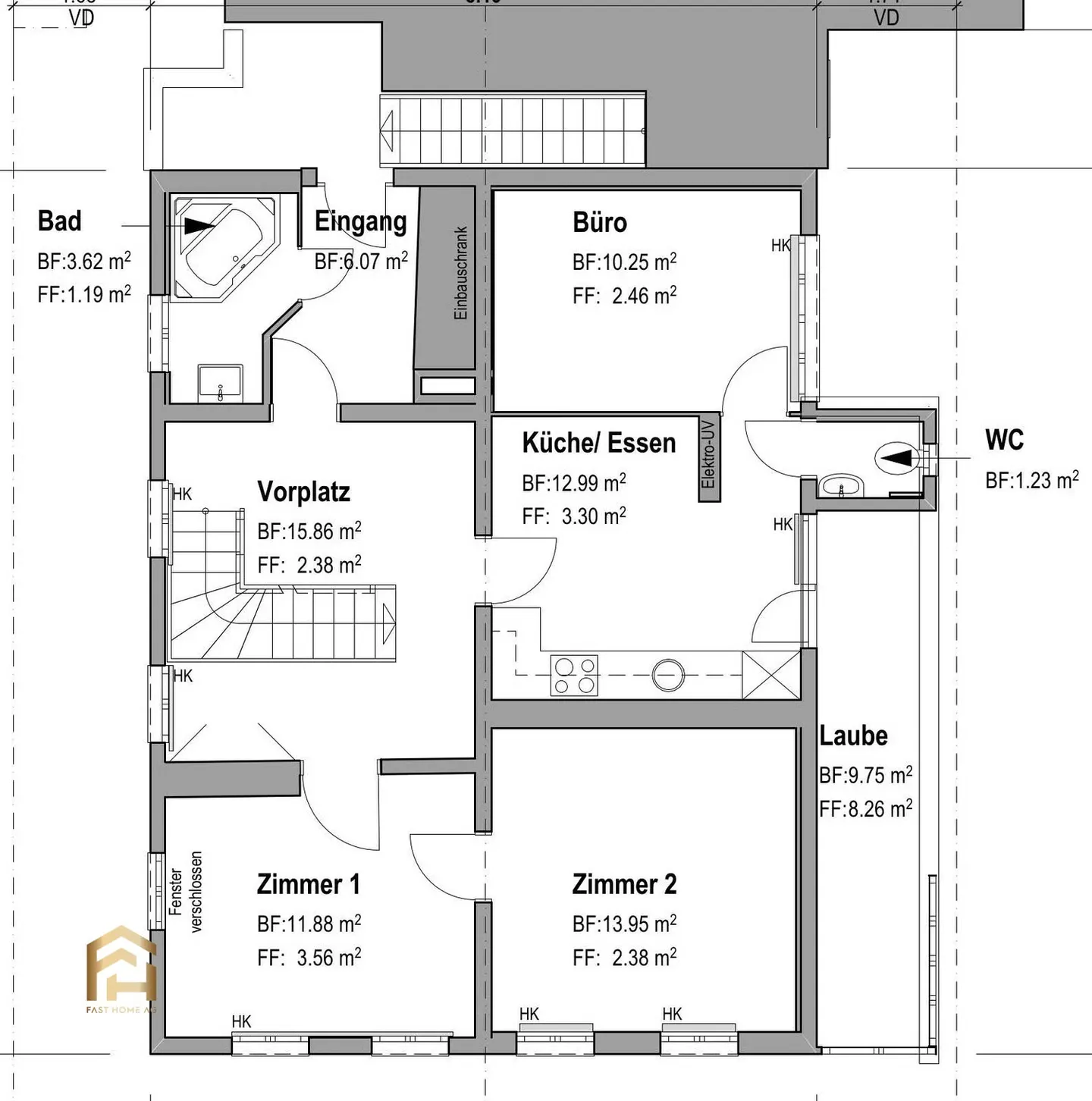 Ampio appartamento duplex di 5,5 locali a pochi passi dal lago di Thun - Foto 12 di 13