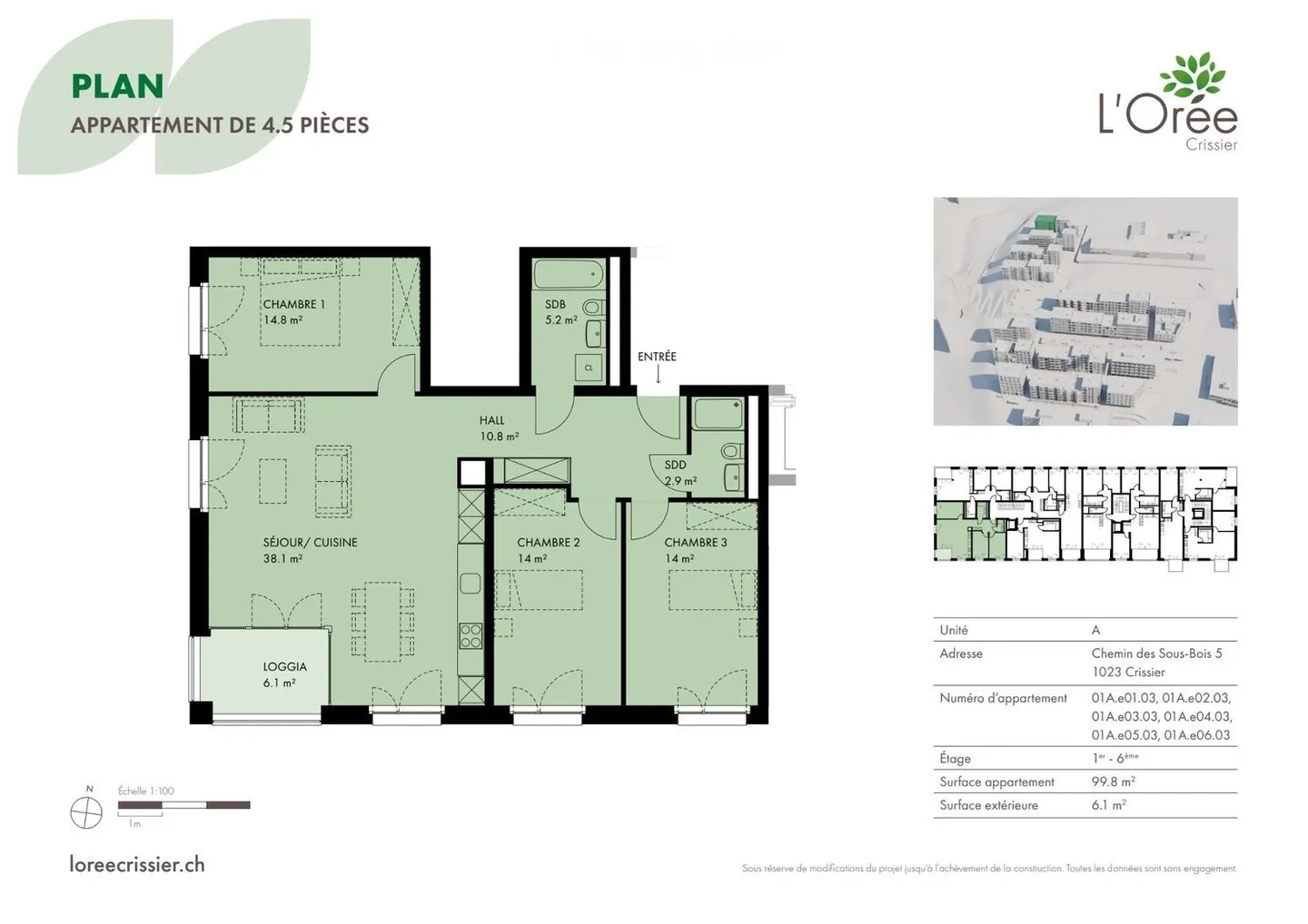 Ripresa del contratto - Super appartamento 4.5 locali a Crissier - Foto 2 di 5