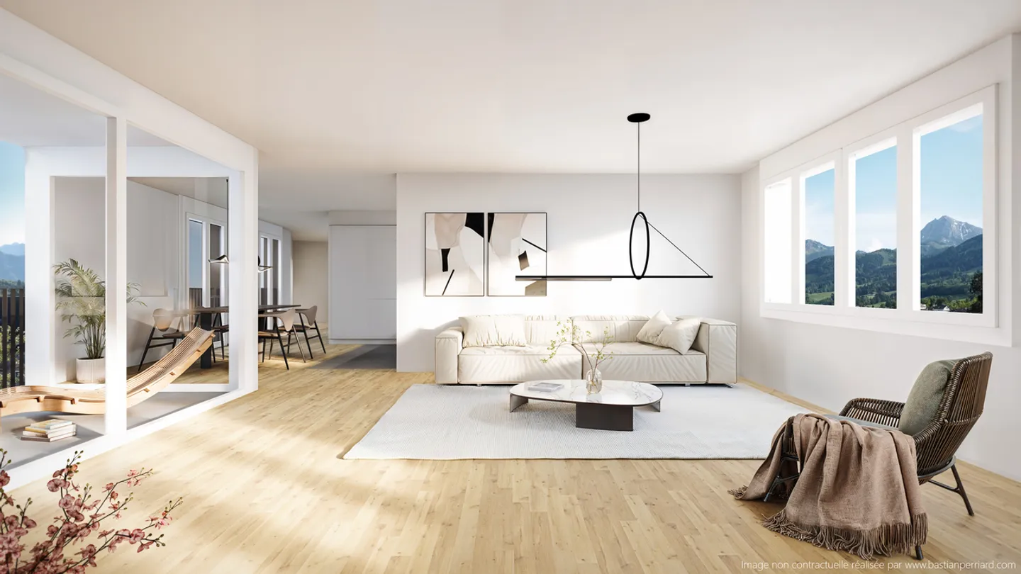 Appartement moderne de 3,5 pièces, idéalement situé à Bulle - Photo 3 sur 7