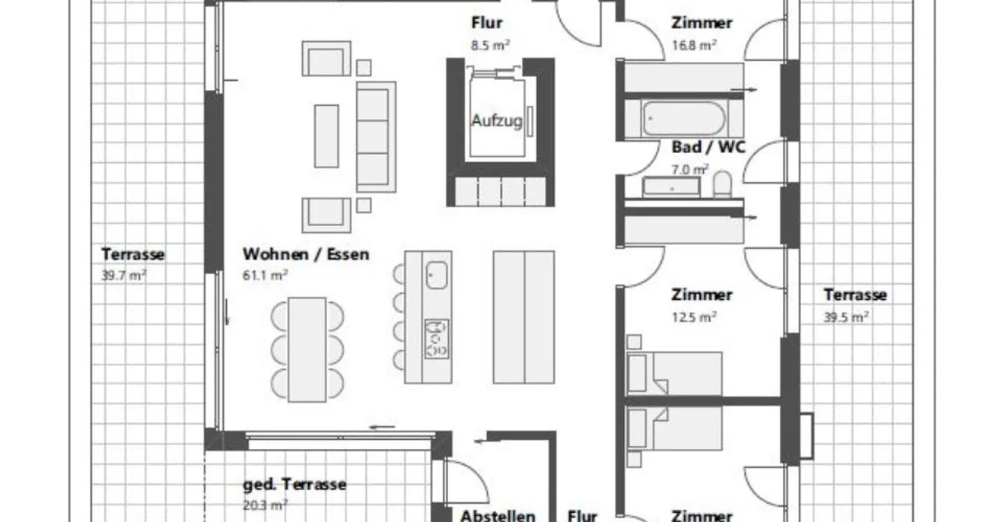 Traumwohnung mit zwei Terrassen und traumhafter Weitsicht! - Photo 12 sur 12