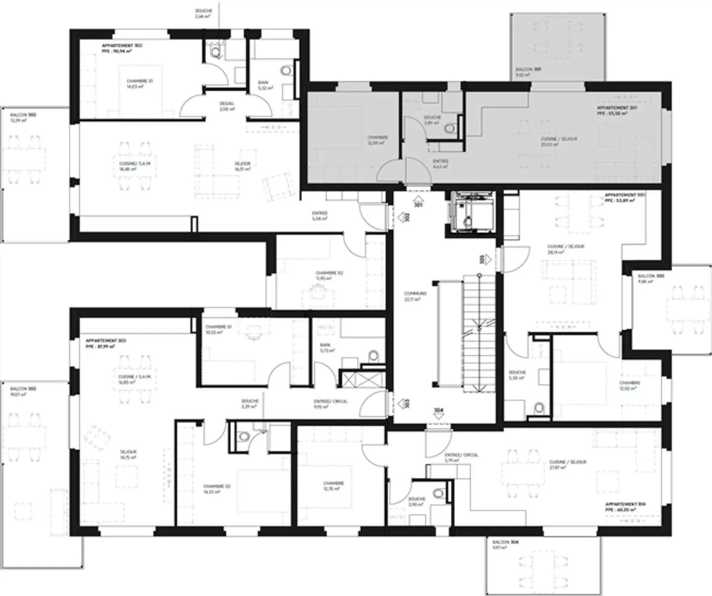 Très beau penthouse de 2,5 pièces à vendre à Martigny - En cours - Photo 8 sur 9