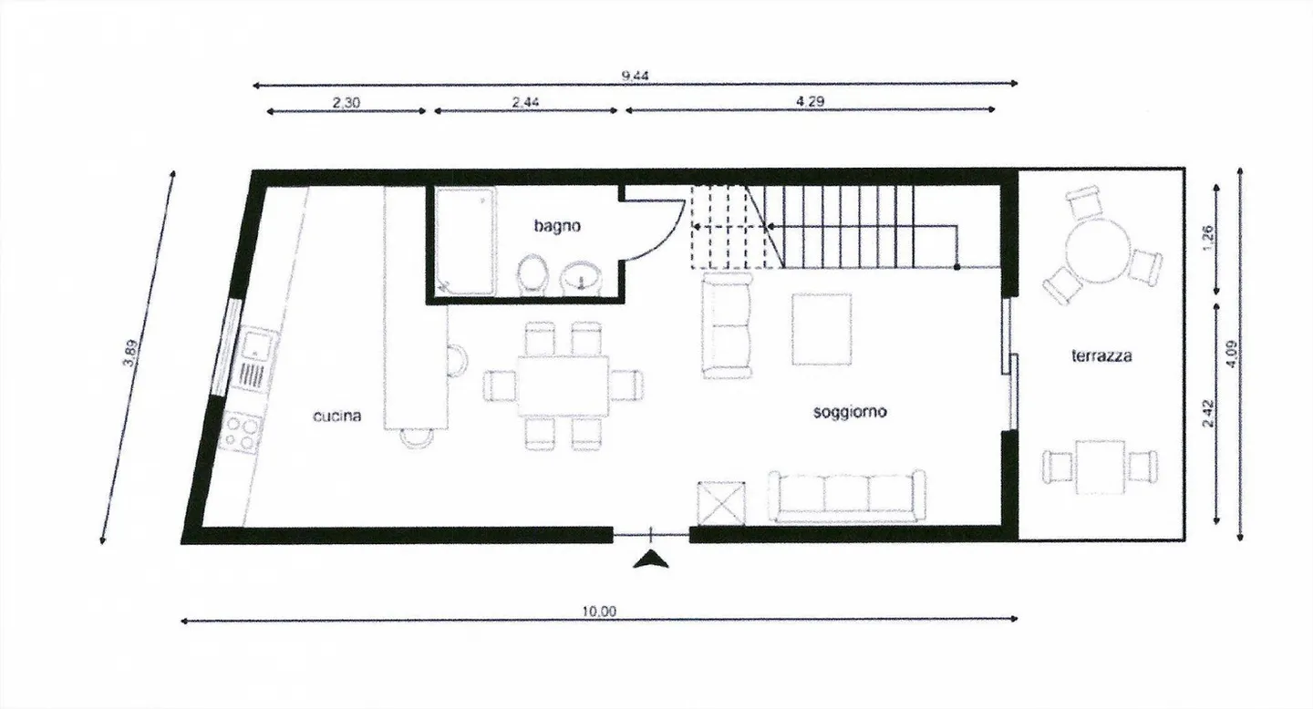 GERÄUMIGES DUPLEX MIT 3.5 ZIMMERN UND TERRASSE IN RANCATE - Foto 10 von 11