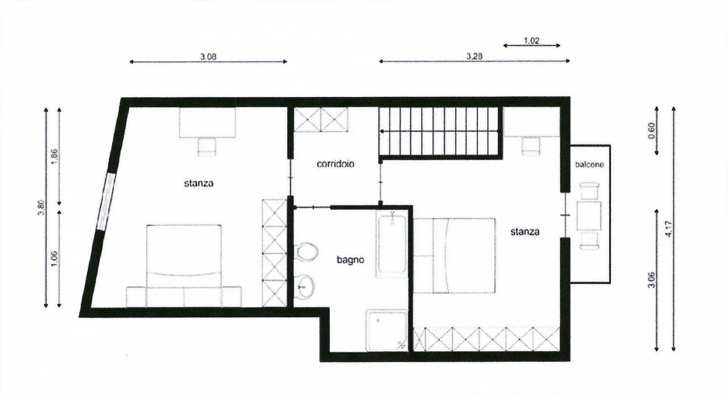 GERÄUMIGES DUPLEX MIT 3.5 ZIMMERN UND TERRASSE IN RANCATE - Foto 11 von 11