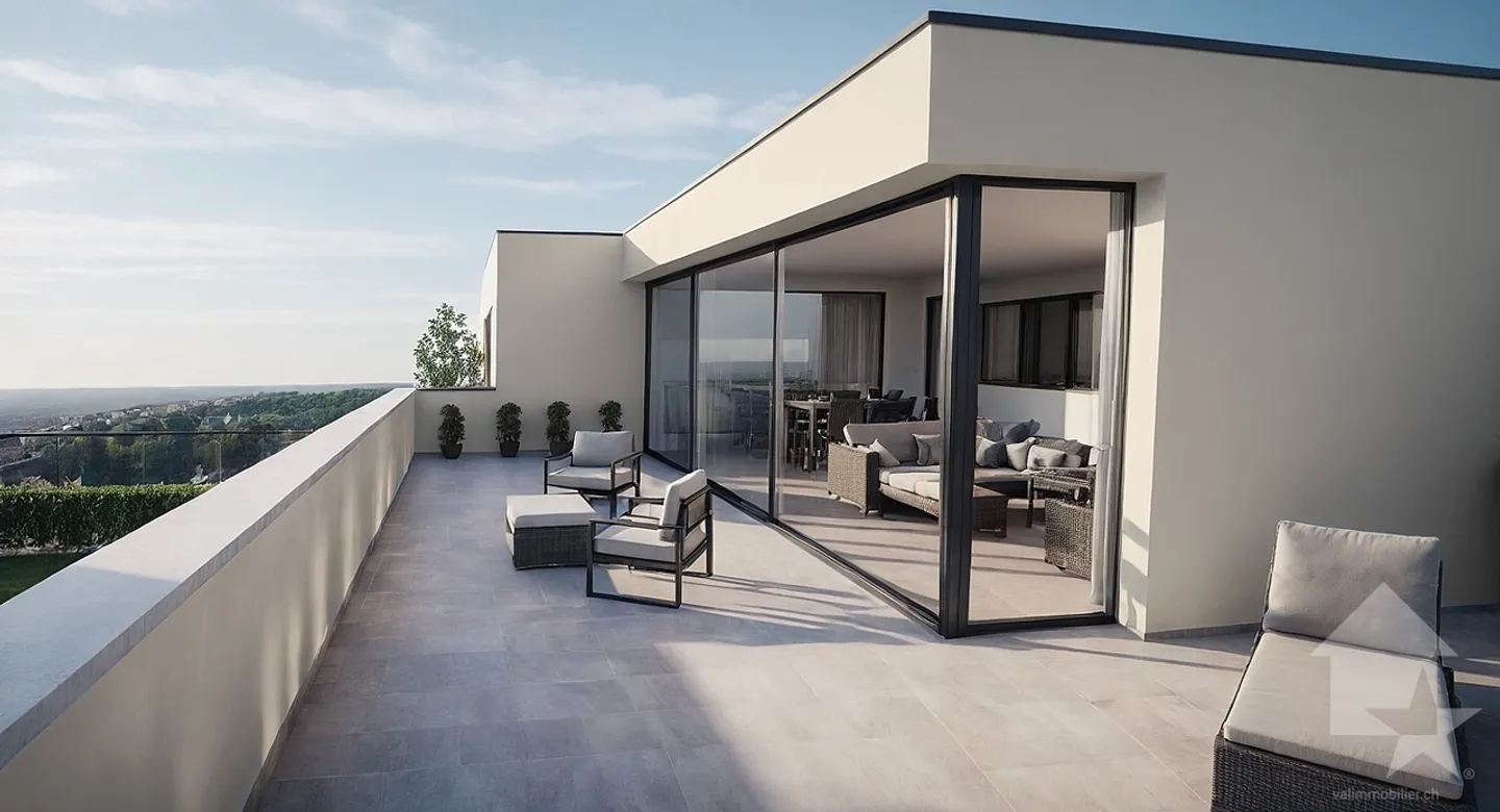 Prachtvolles Dachgeschoss-Projekt von 215 m2, Doppelgarage und Terrassen! - Foto 1 von 5