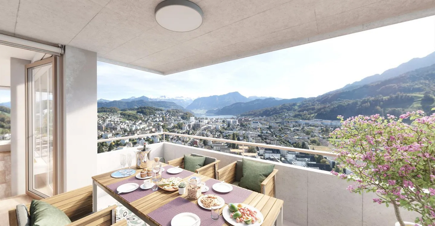 Pilatus Tower Kriens: Appartamento 2.5 locali al 31° piano con vista sul Lago dei Quattro Cantoni - Foto 6 di 8