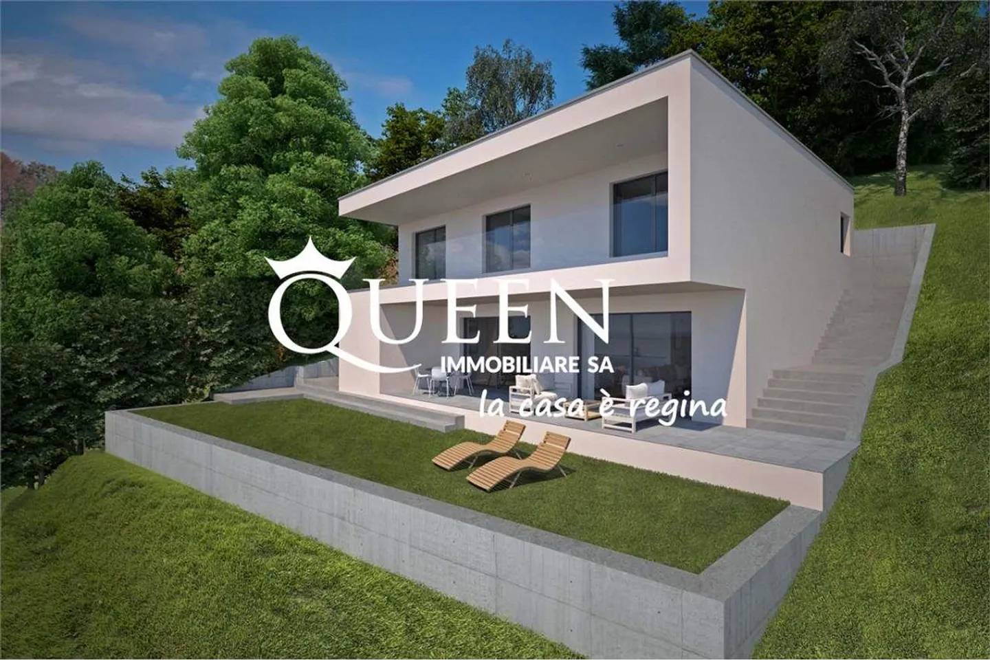 Sagno: Progetto per una nuova casa, 4,5 stanze, 245 m², terrazze, vista mozzafiato - Foto 1 di 5
