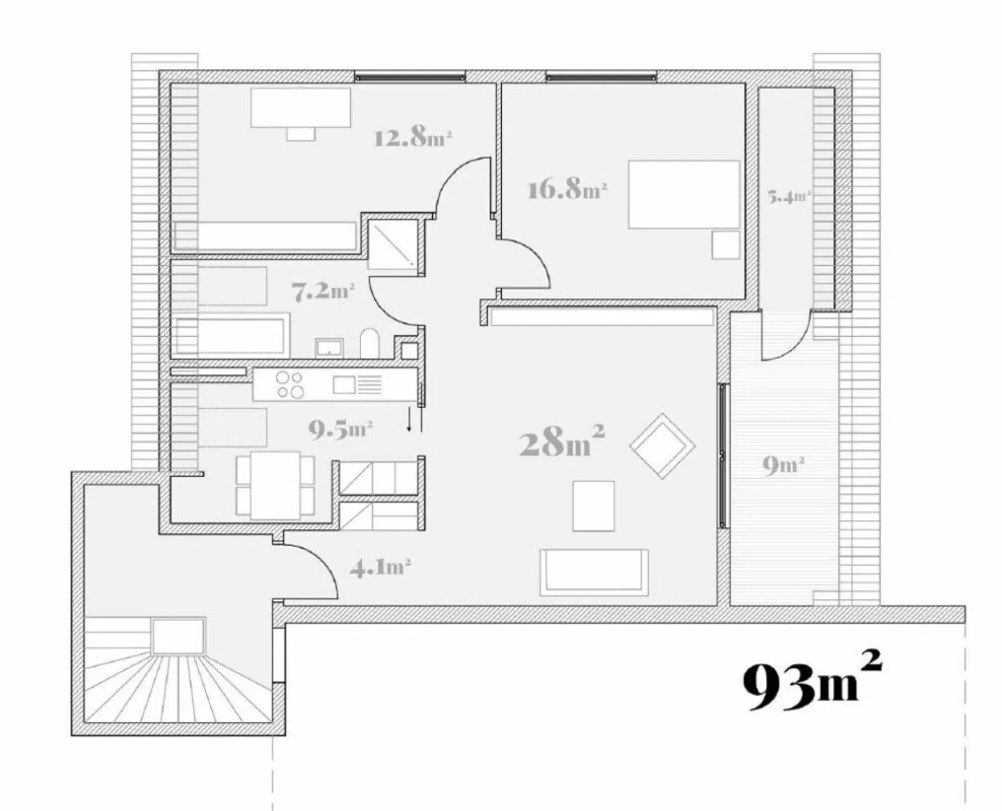 3.5-room apartment, renovated, ready for occupancy from 01.09.2026 - Photo 11 of 14