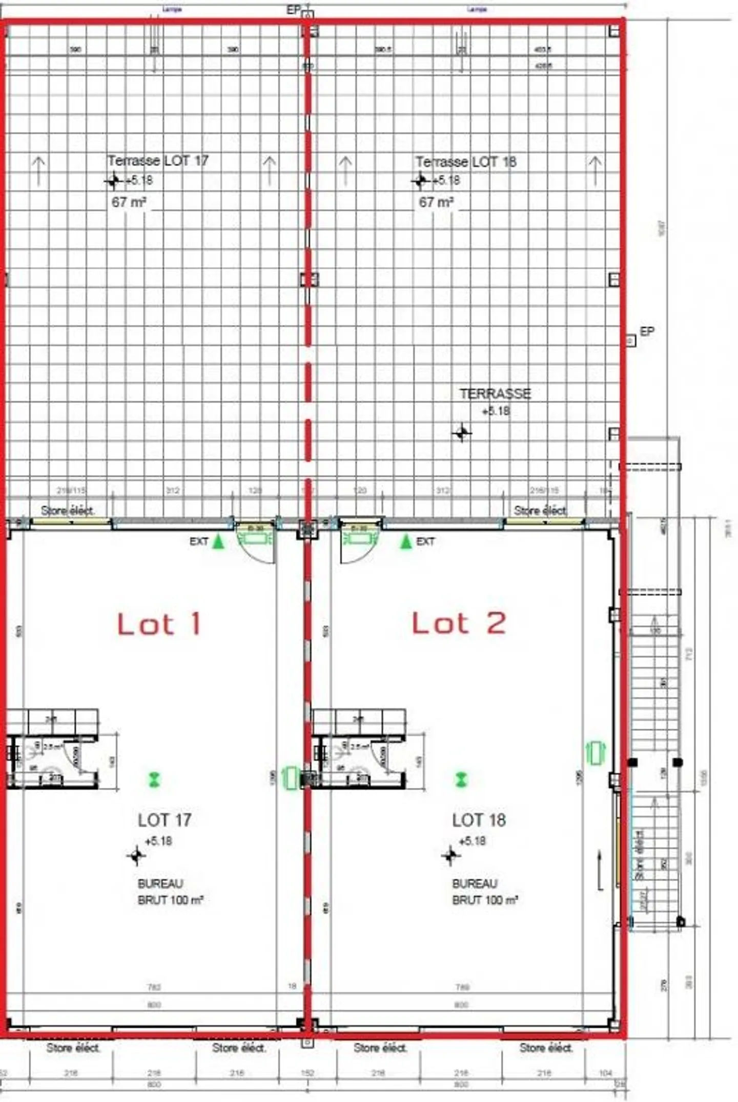 Become the owner of your premises - offices for sale of 122 or 244 m2 - Photo 2 of 3