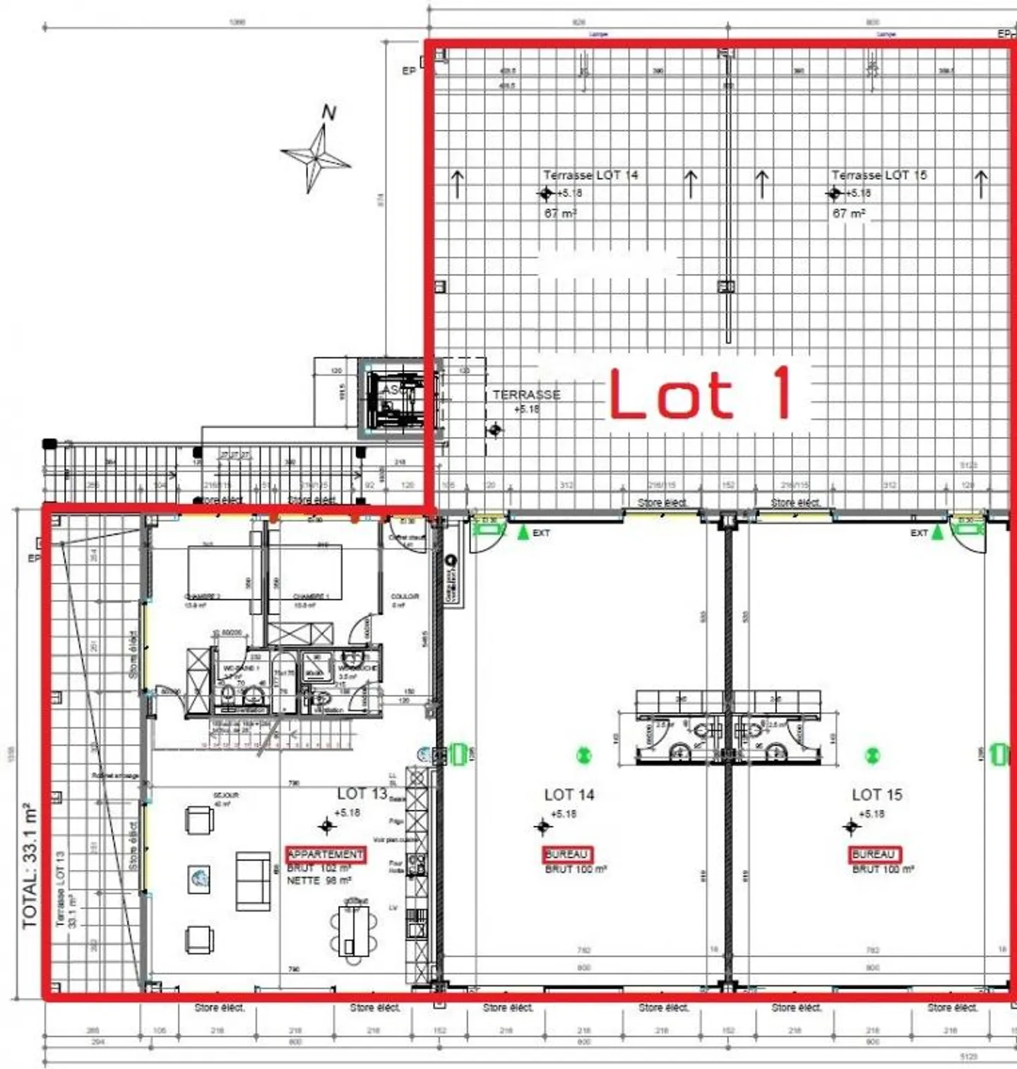 Become the owner of your premises/offices +1 apartment 355 to 721 m2 - Photo 2 of 3
