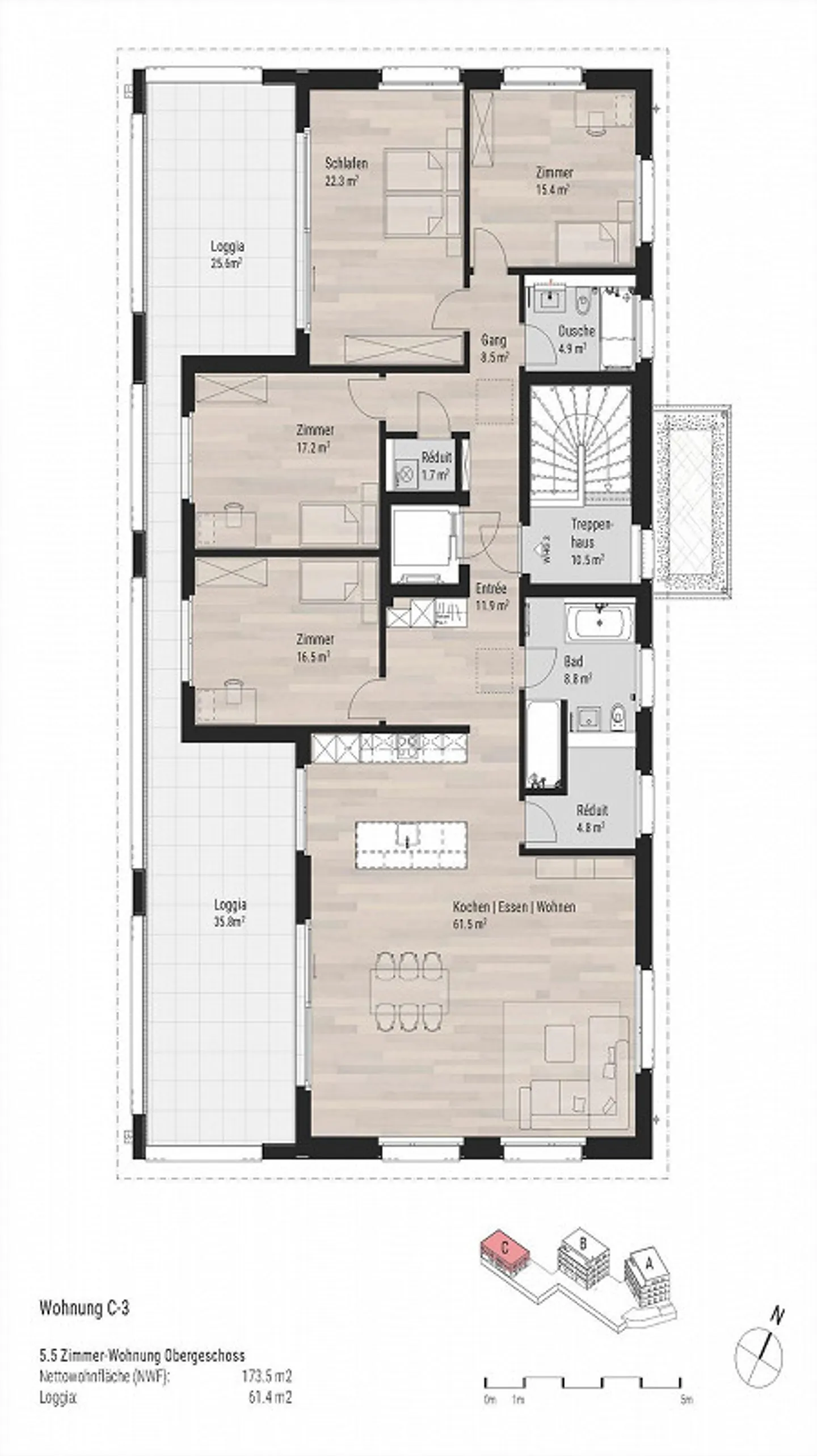 FIRST RENTAL EXCLUSIVE 5.5-ROOM APARTMENT IN THE GREEN - Photo 1 of 2