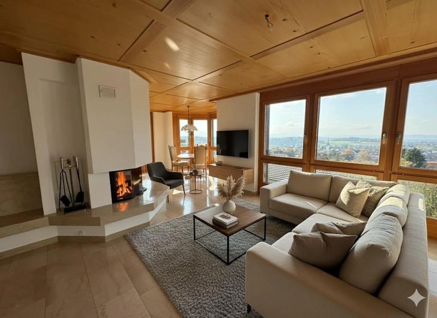 6.5 Room Semi-Detached House with Panoramic View in Mettmenstetten - Photo 2 of 12