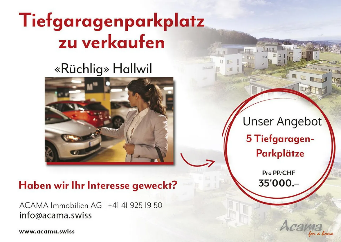 Underground parking space "Rüchlig" Hallwil - Photo 2 of 2