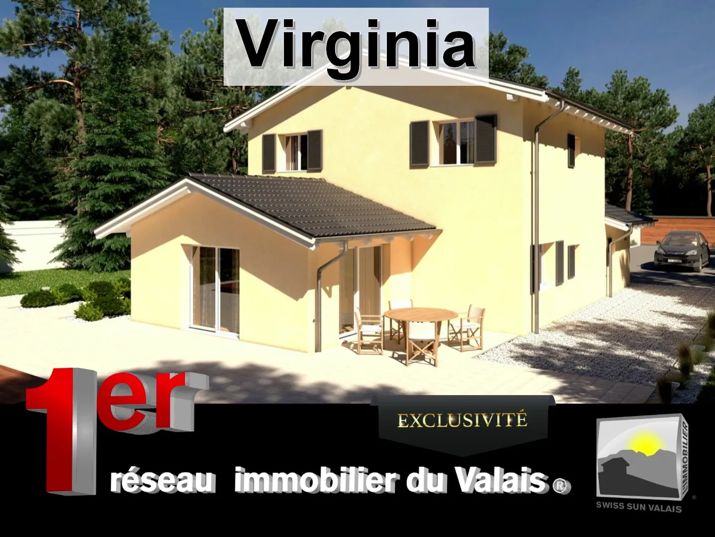 SAXON Je suis le projet VIRGINIA Villa 5.5 pièces de 173 m² terrain 1'000 m² - Photo 1 sur 25